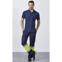 Pantalón Multibolsillos Alta Visibilidad Invierno. 80% Poliéster - 20% Algodón. 250 g/m².
