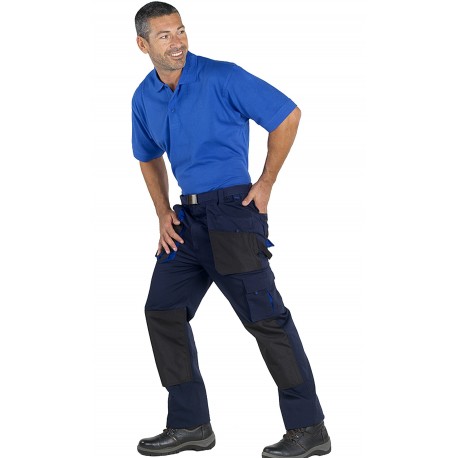 Pantalón Canvas con abertura para rodillera  65% pol - 35% alg y detalles en 600d poliéster / PU.