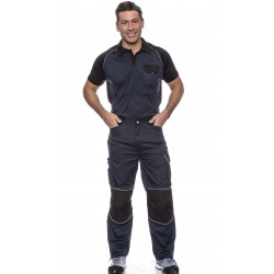 Pantalón reforzado en rodilla con cordura, con bolsillos para rodilleras 65% Pol - 35% Alg. 245grs/m2