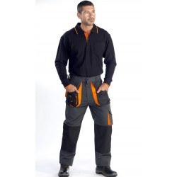 Pantalón con aberturas para rodillera 65% Pol - 35% Alg canvas.