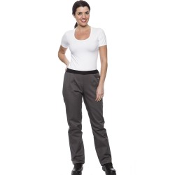 Pantalón Pinzas cinturilla elástica y trasnpirable 65% Poliéster - 35% Algodón. 195grs/m2 Mujer
