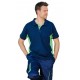 Polo Bicolor Tejido Transpirable