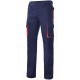 Pantalón pinzas multibolsillo bicolor de sarga. 65% Poliéster - 35% Algodón. 200grs/m2