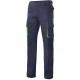 Pantalón pinzas multibolsillo bicolor de sarga. 65% Poliéster - 35% Algodón. 200grs/m2