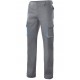 Pantalón pinzas multibolsillo bicolor de sarga. 65% Poliéster - 35% Algodón. 200grs/m2
