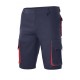 Bermuda básica Bicolor con pinzas y fuelle a contraste Sarga. 65% Pol - 35% Alg. 190grs/m2