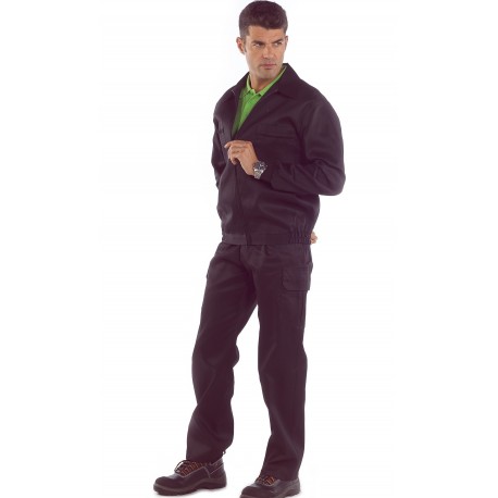 Pantalón con pinzas y cinturilla elástica multibolsillos 65% Pol - 35% Alg 200g/m2