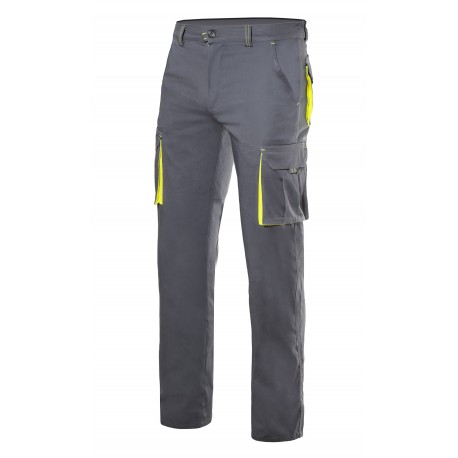 Pantalón Elástico Corte Slim Fit Bicolor multibolsillos 46% Alg - 16% Pol - 38% Fibra EME T-400. 240grs/m2