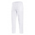 Pantalón Unisex con Goma y Cordón Sarga Blanca. 65% Pol - 35% Alg. 190grs/m2