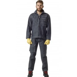 Pantalón Elástico Vaquero con refuerzos metálicos en bolsillos. 98% Alg - 2% Elastano. 290grs/m2