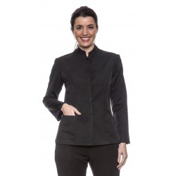 Chaqueta Mao Strech entallada con costadillos 100% Poliéster Strech