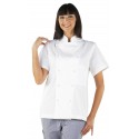 Chaqueta Unisex Cruzada Blanca 65% Pol - 35% Alg