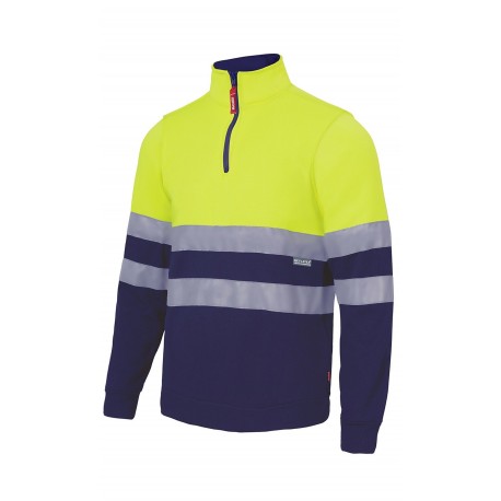Sudadera Bicolor con Cremallera Alta Visibilidad