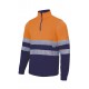 Sudadera Bicolor con Cremallera Alta Visibilidad