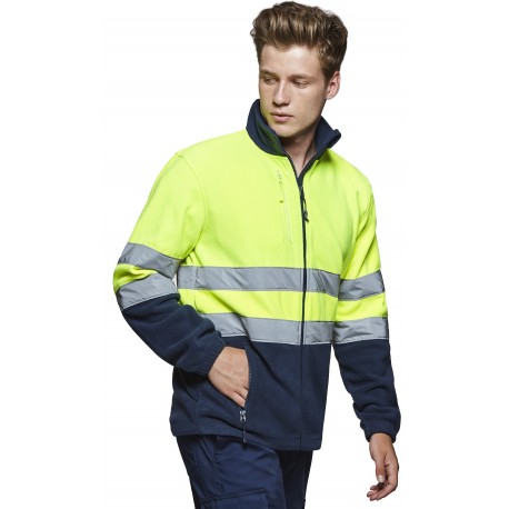 Forro Polar Bicolor Alta Visibilidad. 100% Poliéster. 300 g/m²