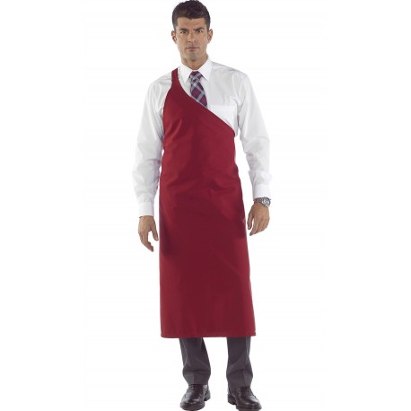 Delantal diseño moderno con peto 65% Pol - 35% Alg. 245grs/m2