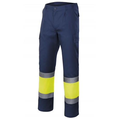 Pantalón Bicolor Multibolsillos Alta Visibilidad