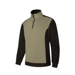 Sudadera Bicolor Media Cremallera