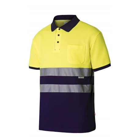 Polo Bicolor Algodón Alta Visibilidad