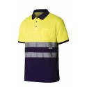 Polo Bicolor Algodón Alta Visibilidad