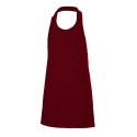 Delantal ajustable en cuello, bolsillo central y pecho. Sarga. 65% Pol - 35% Alg