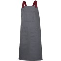 Delantal Canvas Bicolor Ajustable en espalda y remaches 65% Pol - 35% Alg. 300gr/m2
