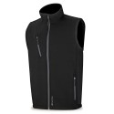 Chaleco Softshell de triple lamina con forro polar en su interior. 80% Pol - 20% Alg, 160 gr./m2.