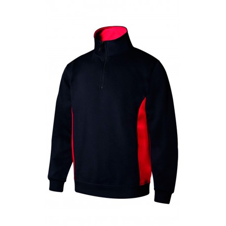 Sudadera Bicolor Media Cremallera