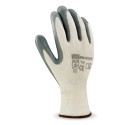 Pack Guantes Poliéster Blanco Nitrilo Gris