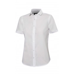 Blusa Mujer Manga Corta. Popelín 65% Poliéster - 35% Algodón Peinado. 115gr
