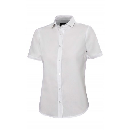 Blusa Mujer Manga Corta. Popelín 65% Poliéster - 35% Algodón Peinado. 115gr