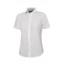 Blusa Mujer Manga Corta. Popelín 65% Poliéster - 35% Algodón Peinado. 115gr