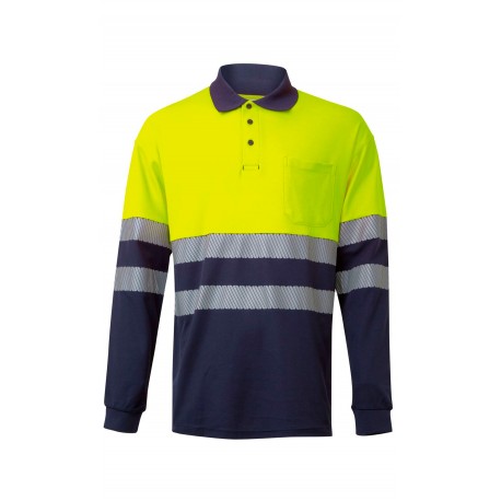 Polo Algodón Bicolor ML RS. 55% Alg. - 55% Poli. 150gr
