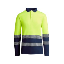 Polo Técnico Bicolor Alta Visibilidad. 55% Alg./45% Pol. 170 g/m²