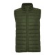 Chaleco de hombre acolchado. Verde Militar