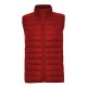 Chaleco de hombre acolchado. Rojo