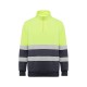 Sudadera de alta visibilidad con media cremallera.100% poliéster, 280 g/m².
