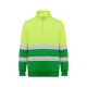 Sudadera de alta visibilidad con media cremallera.100% poliéster, 280 g/m².