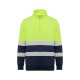Sudadera de alta visibilidad con media cremallera.100% poliéster, 280 g/m².
