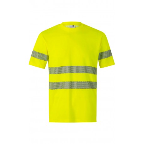 Camiseta Algodón Alta Visibilidad Cinta Segmentada. 55% alg.-45% pol. 150gr/m2