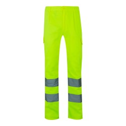Pantalón Multibolsillos Alta Visibilidad. Sarga Pol. 240gr/m2