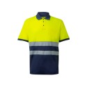 Polo Algodón Bicolor Alta Visibilidad Cinta Segmentada. 55% alg.-45% pol. 150gr/m2
