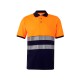 Polo Algodón Bicolor A.V. AZUL NAVY/NARANJA FLÚOR