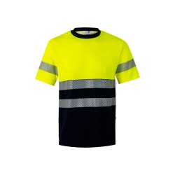 Camiseta Alg. Bicolor A.V. AZUL NAVY/AMARILLO FLÚOR