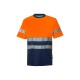 Camiseta Alg. Bicolor A.V. AZUL NAVY/NARANJA FLÚOR