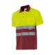 Polo Algodón Bicolor A.V. GRANATE/AMARILLO FLÚOR