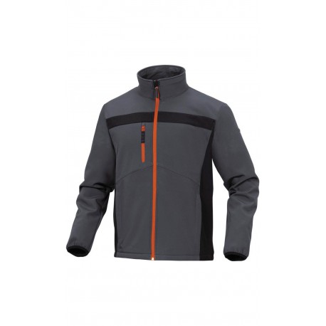 Chaqueta Softshell. Gris/Naranja