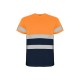 CAMISETA TÉCNICA A.V Marino / Naranja Flúor