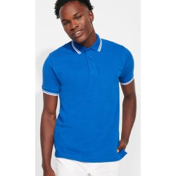 Polo 100% alg. Royal/Blanco