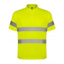 Polo Manga Corta Alta Visibilidad. 100% poliéster piqué, 170 g/m²
